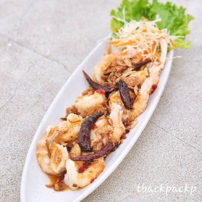 กุ้งทอดราดซอสมะขาม