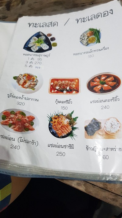 ป้ายราคาหรือสมุดเมนู