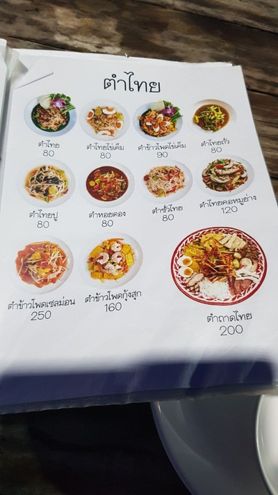 ป้ายราคาหรือสมุดเมนู