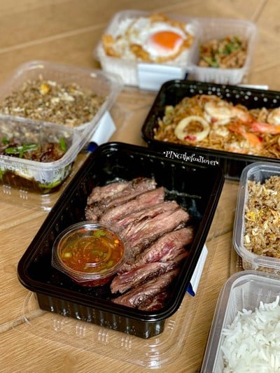 เนื้อสเต็กย่างซอสจิ้มแจ่ว