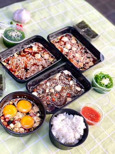 กุ้งดองซีอิ้วเกาหลี+เสริฟพร้อมน้ำจิ้มซีฟู้ดรสเด็ด
