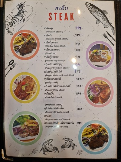 ป้ายราคาหรือสมุดเมนู