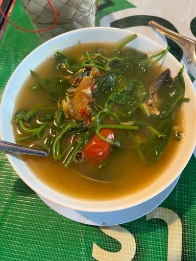 แกงผัดเชียงดาใส่ปลาแห้ง