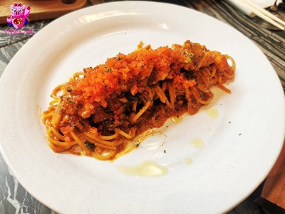 Spaghetti Ebiko Shrimp Bisque