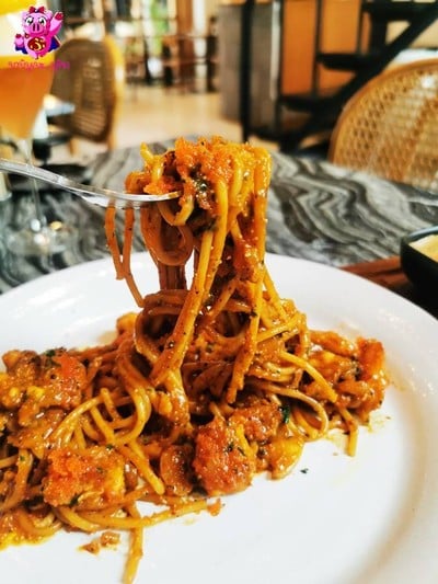 Spaghetti Ebiko Shrimp Bisque