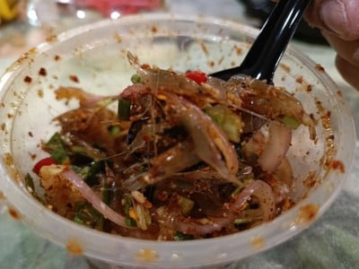 เมนูของร้าน ยำกุ้งเต้น byจ๊ะเอ๋ ตลาดเซฟวัน