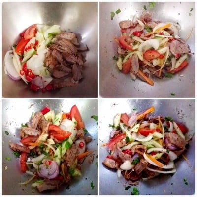 วิธีทำ ยำเนื้อย่าง วิธีทำ ยำเนื้อย่าง
