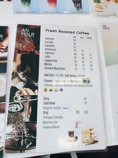 ป้ายราคาหรือสมุดเมนู