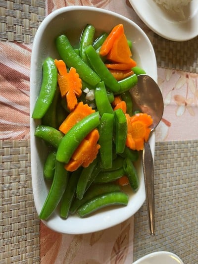 ถั่วหวานผัดน้ำมันมะกอก