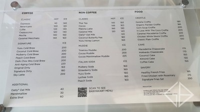 ป้ายราคาหรือสมุดเมนู