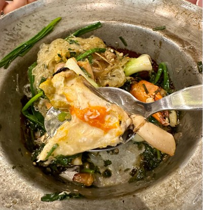 ปูไข่อบวุ้นเส้น