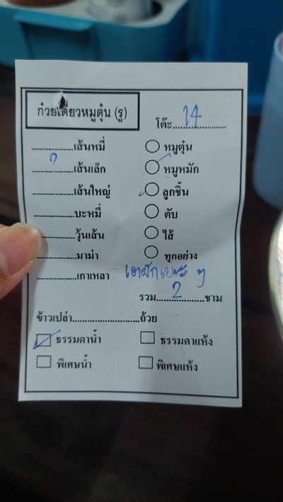 ป้ายราคาหรือสมุดเมนู