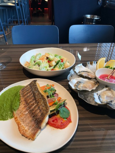 Pan Seared Sea Bass with Coriander Cream Sauce
