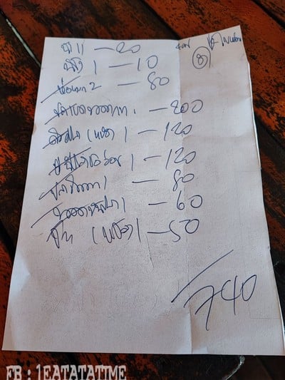 ป้ายราคาหรือสมุดเมนู