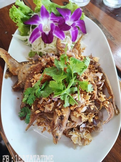 ปลาเนื้ออ่อนทอดกระเทียม