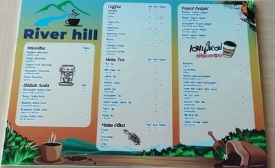 ป้ายราคาหรือสมุดเมนู