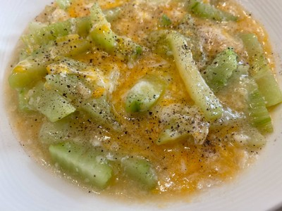 ผัดมะระหวานใส่ไข่