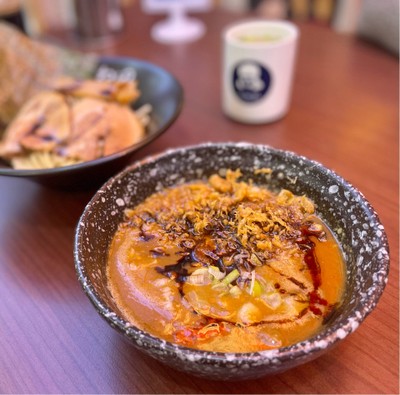 🍝 Black Spicy Tsukemen. (Price 310+ Baht.)