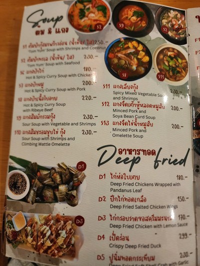 ป้ายราคาหรือสมุดเมนู