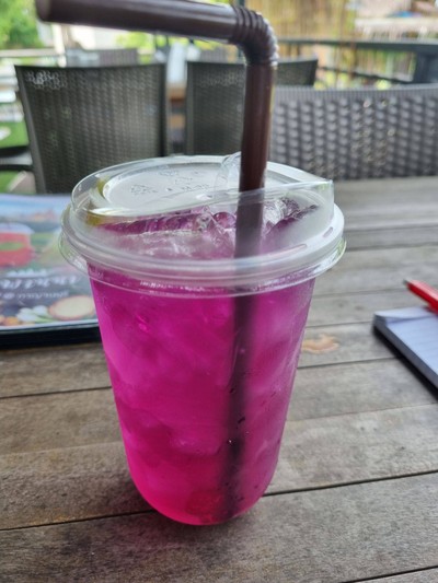 น้ำอัญชัญน้ำผึ้งมะนาว