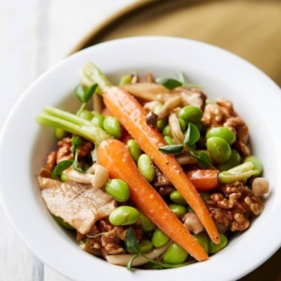Edamame Mushroom and Walnut