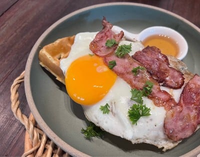 Waffle Ham and Egg