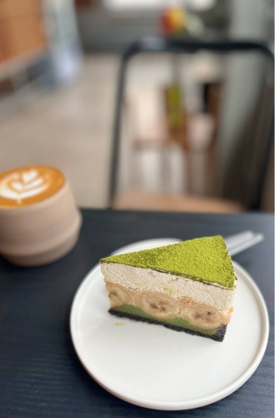 🍰 Matcha Banoffee. (Price 120 Baht.)