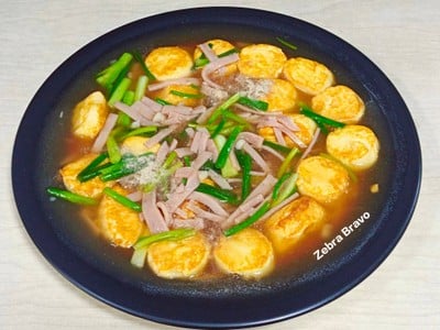 เต้าหู้ไข่ราดแฮม