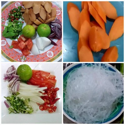 วิธีทำ ยำใส้กรอกวุ้นเส้น วิธีทำ ยำใส้กรอกวุ้นเส้น