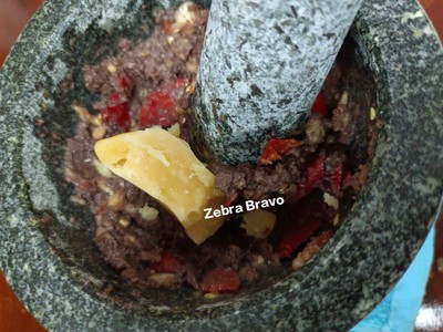 วิธีทำ น้ำพริกกะปิสูตรใส่น้ำกระเทียมดอง