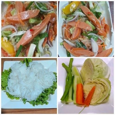 วิธีทำ ยำใส้กรอกวุ้นเส้น วิธีทำ ยำใส้กรอกวุ้นเส้น