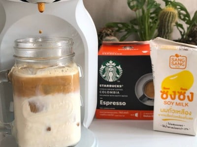 วิธีทำ Coffee Latte Soy Milk