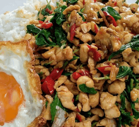 ข้าวกะเพราไก่+ไข่ดาว