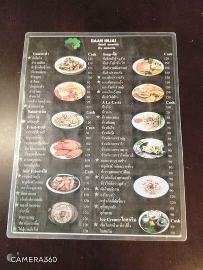 ป้ายราคาหรือสมุดเมนู