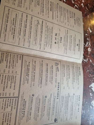 ป้ายราคาหรือสมุดเมนู