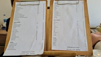 ป้ายราคาหรือสมุดเมนู