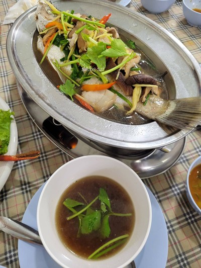 ปลากระพงนึ่งซีอิ๊ว