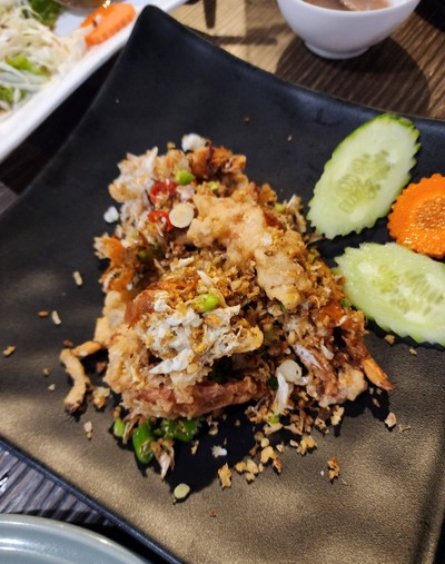 ปูนิ่มทอดพริกเกลือ