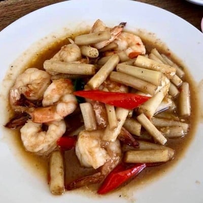 ผัดไหลบัวกุ้ง
