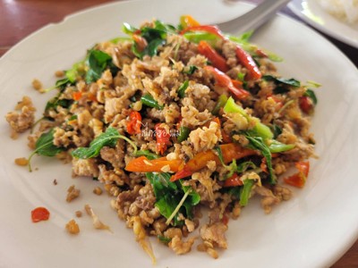 กะเพราไก่สับ