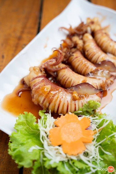 ปลาหมึกไข่ต้มหวาน