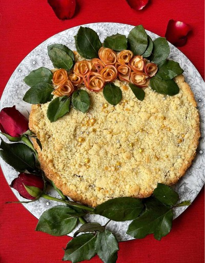 วิธีทำ Rose apple crumble tart 🌹GopOpOp style #WongnaiChef วิธีทำ Rose apple crumble tart 🌹GopOpOp style #WongnaiChef