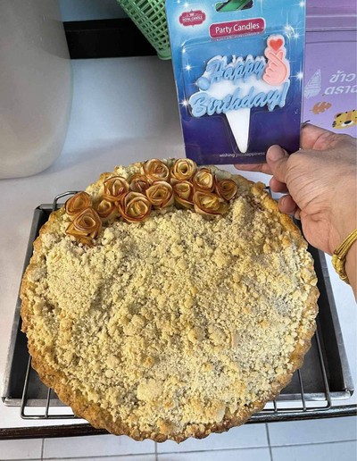 วิธีทำ Rose apple crumble tart 🌹GopOpOp style #WongnaiChef วิธีทำ Rose apple crumble tart 🌹GopOpOp style #WongnaiChef