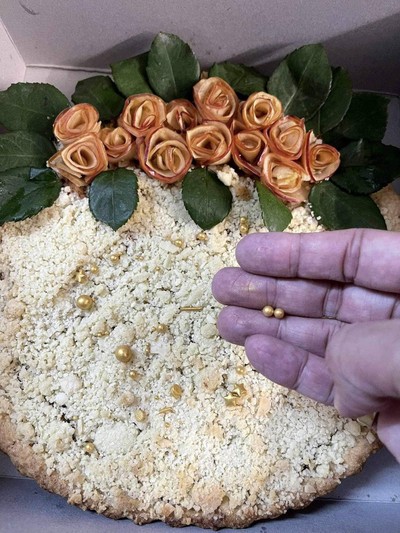 วิธีทำ Rose apple crumble tart 🌹GopOpOp style #WongnaiChef วิธีทำ Rose apple crumble tart 🌹GopOpOp style #WongnaiChef
