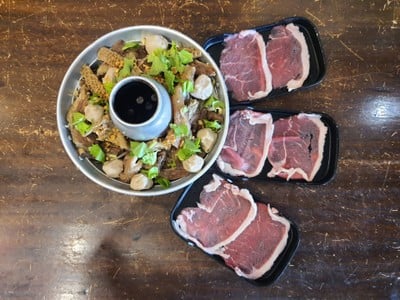 หม้อไฟเนื้อรวม แถมริบอายฟรี