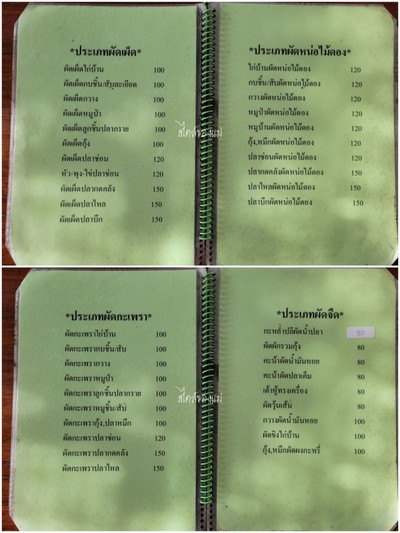 ป้ายราคาหรือสมุดเมนู