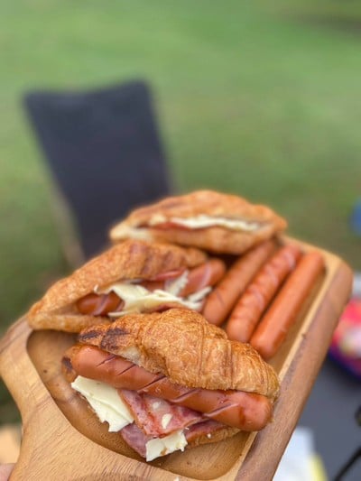 วิธีทำ ครัวซองค์แฮมชีสไส้กรอก