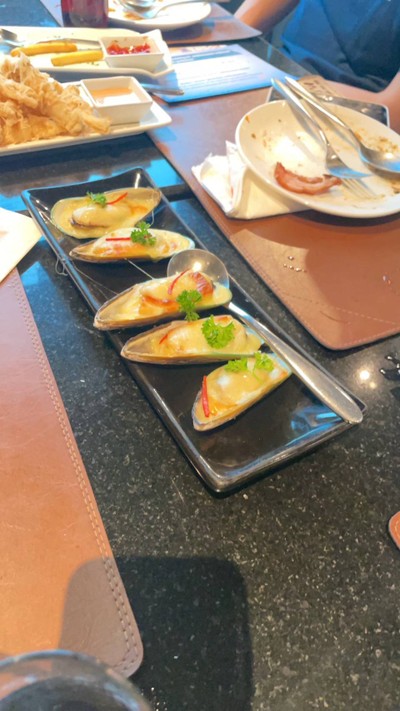 หอยแมลงภู่อบชีส