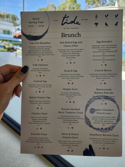 ป้ายราคาหรือสมุดเมนู