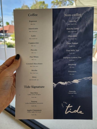 ป้ายราคาหรือสมุดเมนู